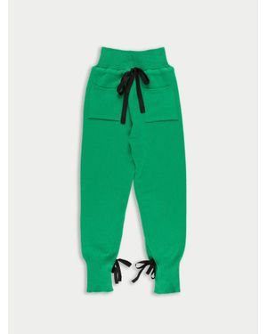 La Fetiche Tina Knitted Jogging Trousers - Green