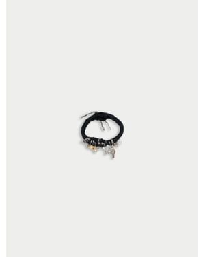 La Fetiche Lyra Embellished Necklace - White