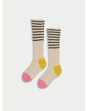 La Fetiche Lyle Handknitted Striped Socks - Multicolour