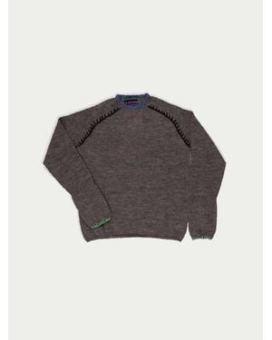 La Fetiche Peggy Bis Reworked Crew Neck Jumper - Grey