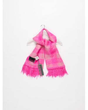 La Fetiche Dolly Mohair Scarf With Hand-Finished Tassles - Pink