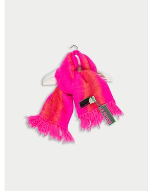 La Fetiche Dolly Mohair Scarf With Hand-Finished Tassles - Pink