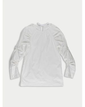 La Fetiche Pixie Gathered Raglan Sleeve Blouse - White