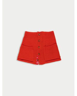 La Fetiche Suzy “Cardigan” Mini Skirt - Red