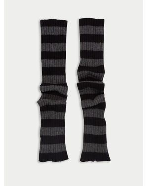 La Fetiche Fred Striped Arm Leg Warmer - Black