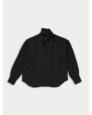 La Fetiche Nusch Neck Tie Blouse - Black