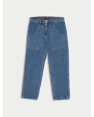 La Fetiche Andy Workwear Style Jeans With Tapered Leg - Blue