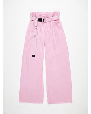 La Fetiche Keith Overdyed Cotton Utility Trousers - Pink