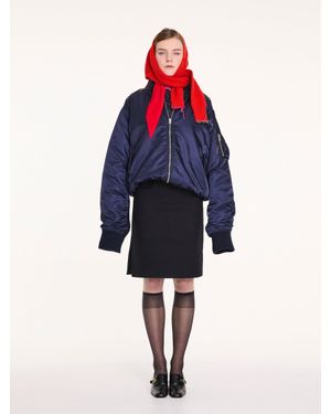 La Fetiche Kim X Oversized Bomber Jacket - Blue