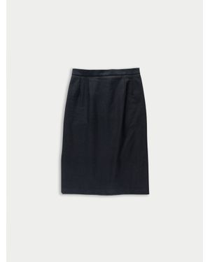 La Fetiche Hendri A-Line Pencil Skirt - Blue