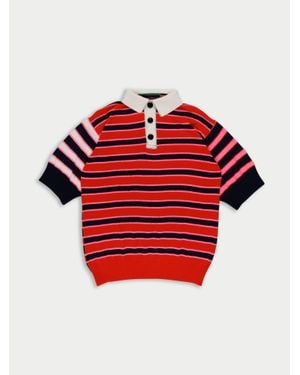 La Fetiche Winnie Rugby Top - Red