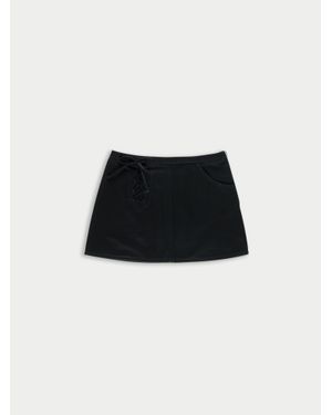 La Fetiche Thelma Denim Mini Skirt - Black