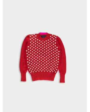La Fetiche Liza Spotty Intarsia Jumper - Red