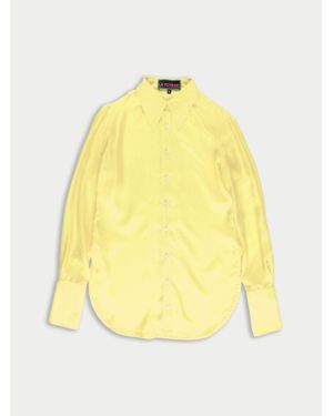 La Fetiche Tasha Lightweight Silk Shirt - Yellow