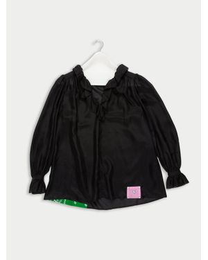 La Fetiche Zandra Lightweight Silk Blouse - Black