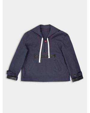 La Fetiche Petra Reversible Sailor Style Cagoule - Blue