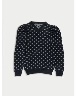 La Fetiche Hana Reversible V-Neck Jumper - Black