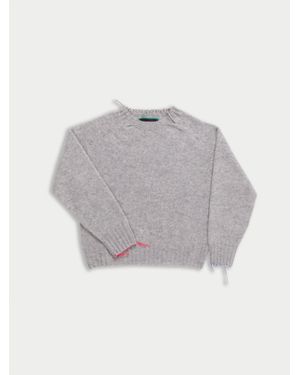 La Fetiche Joy Crew Neck Shetland Jumper - Grey