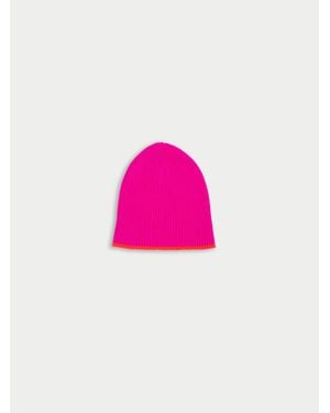 La Fetiche Mikey Ribbed Beanie - Pink