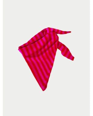 La Fetiche Liva X Striped Triangle Scarf - Pink