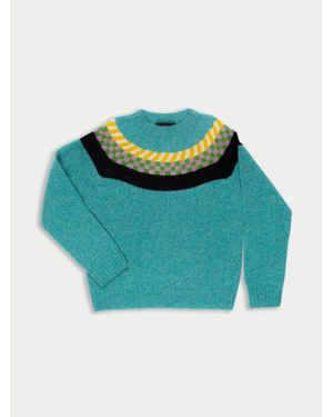 La Fetiche Mildred Fairisle Shetland Jumper - Blue