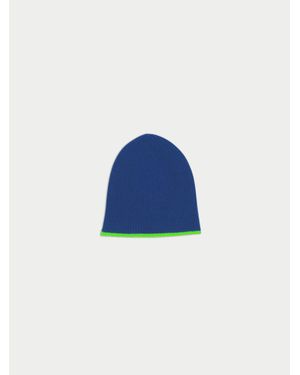 La Fetiche Mikey Ribbed Beanie - Blue