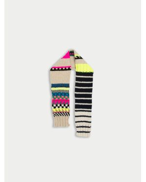 La Fetiche Margot Hand Knitted Mini Fairisle Scarf - Pink