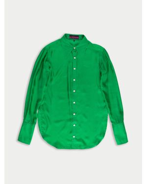 La Fetiche Tasha Lightweight Silk Shirt - Green