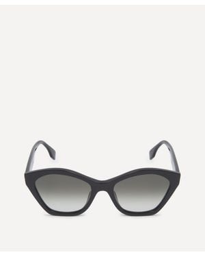 Fendi Geometric Cat-Eye Acetate Sunglasses - Black