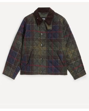 Barbour Tartan Transport Quilted Jacket - Black