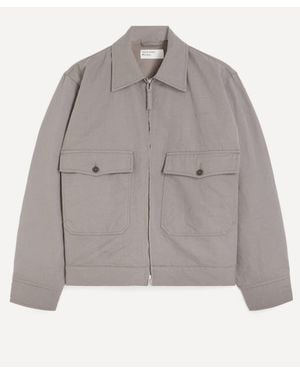Universal Works Linen Slub Weave E130 Jacket - Gray