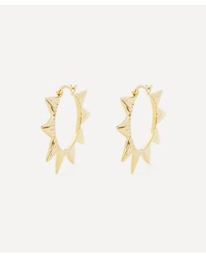 Anna + Nina Plated Large Soleil Hoop Earrings - Natural