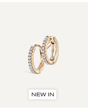 Maria Tash 14Ct 8Mm Diamond Double Linked Eternity Hoop Earring Left - White