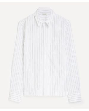 Dries Van Noten Striped Cotton Zip Shirt - White