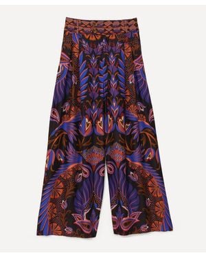 FARM Rio Heart Forest Double Waistband Pants - Purple