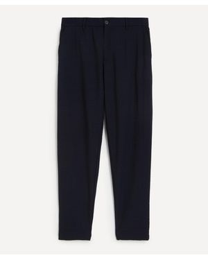 Sunspel Lightweight Travel Wool Trousers - Blue