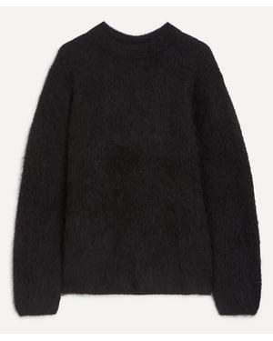 Séfr Haru Brushed Alpaca-Blend Sweater - Black