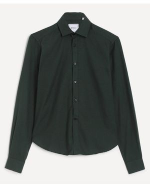 With Nothing Underneath The Classic Fine Brushed Shirt - Green