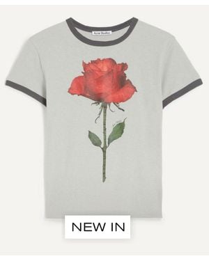 Acne Studios Graphic Rose T-Shirt - White