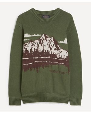 Pendleton Lake Crew Knit Sweater - Green