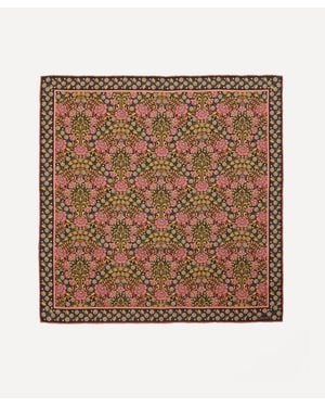 Liberty Daisy Chain Silk Twill Scarf - Brown