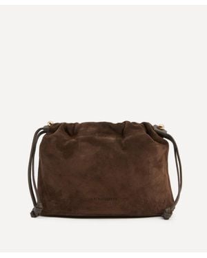 Strathberry Charlotte Leather Drawstring Bag - Brown
