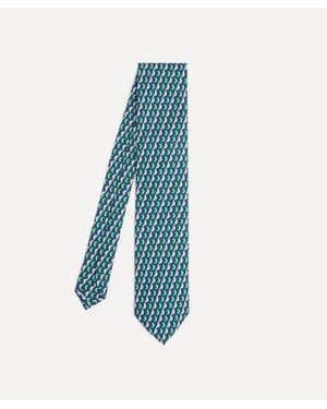 Liberty Orbella Geo Silk Tie - Blue
