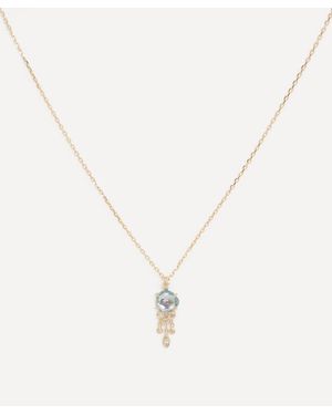 Celine Daoust 14Ct Moonstone Dangling Diamonds Jellyfish Pendant Necklace - Natural