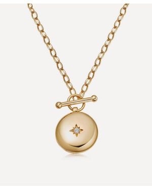 Astley Clarke 18Ct-Plated Vermeil Biography T-Bar Locket Necklace - Metallic