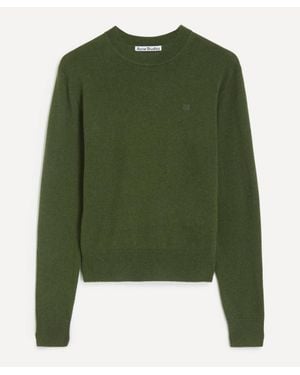 Acne Studios Face Logo Wool-Yak Jumper - Green