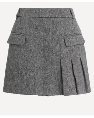 Ganni Mouline Suiting Mini Skirt - Gray