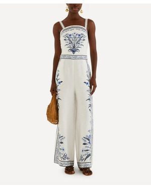 FARM Rio Flowers Arch Maxi Jumpsuit - White