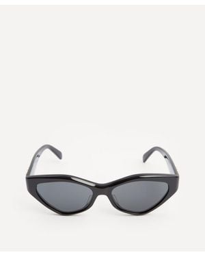 Celine Triomphe Geometric Cat Eye Sunglasses - Black