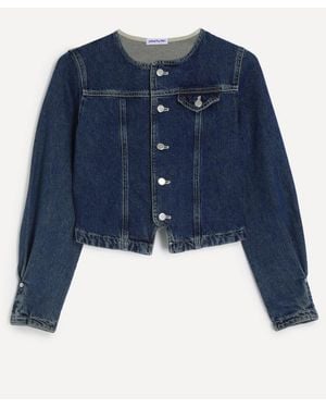 Peachy Den Goldie Fitted Denim Jacket - Blue